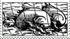 a stamp: an illustration of some folkloric sea monster